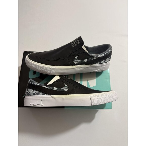 Nike SB Zoom Stefan Janoski Slip Shoes Mens Size 9 Black Camo RM QS CI8336-001 - Picture 5 of 15